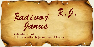 Radivoj Janus vizit kartica